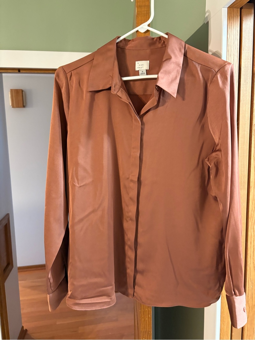 a new day Rust-Toned Blouse